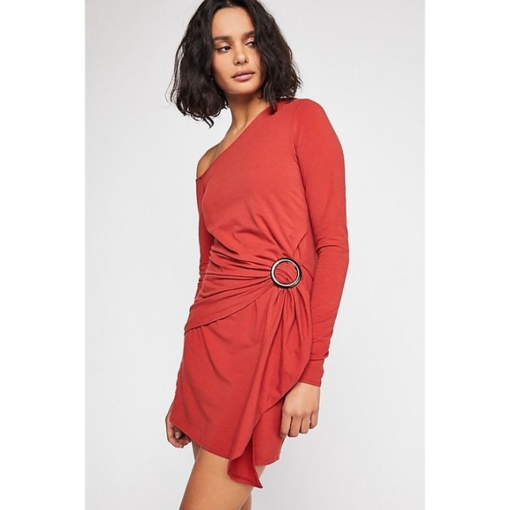 Free People  Size Small Orange Tight Dress